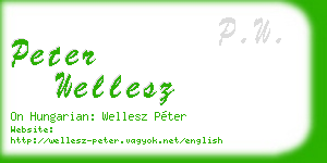 peter wellesz business card