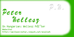 peter wellesz business card